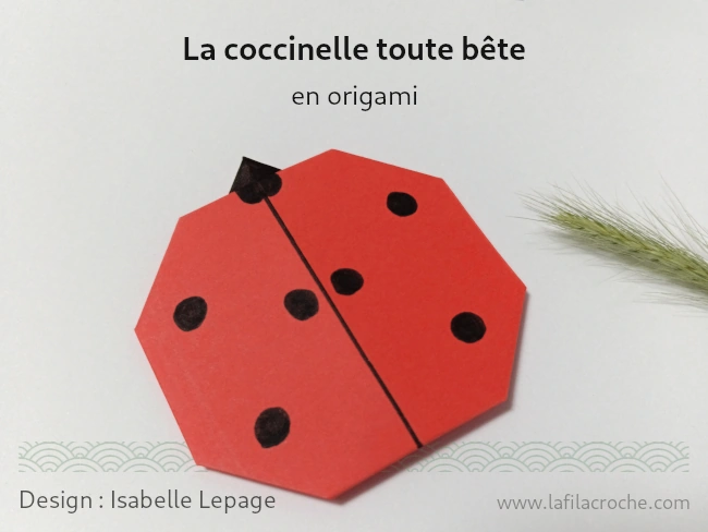 Coccinelle en origami